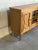 Wood Vintage Danish Oak Sideboard Cabinet in Style of Henning, Brutalist Leaded Glass Credenza For Sale - Image 7 of 10