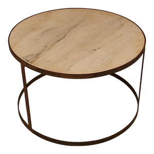 Brass and Stone Side Table
