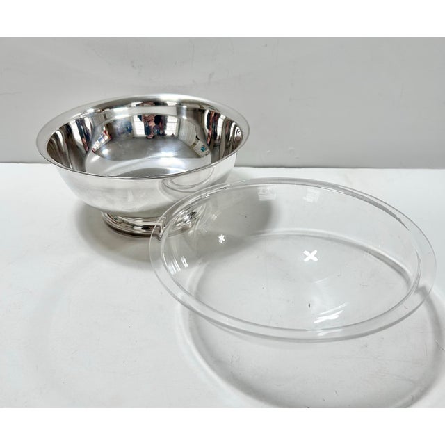 Silver Vintage Silver-Plated Serving Bowls With Liners – Reed & Barton / Gorham Set of 3 For Sale - Image 8 of 12