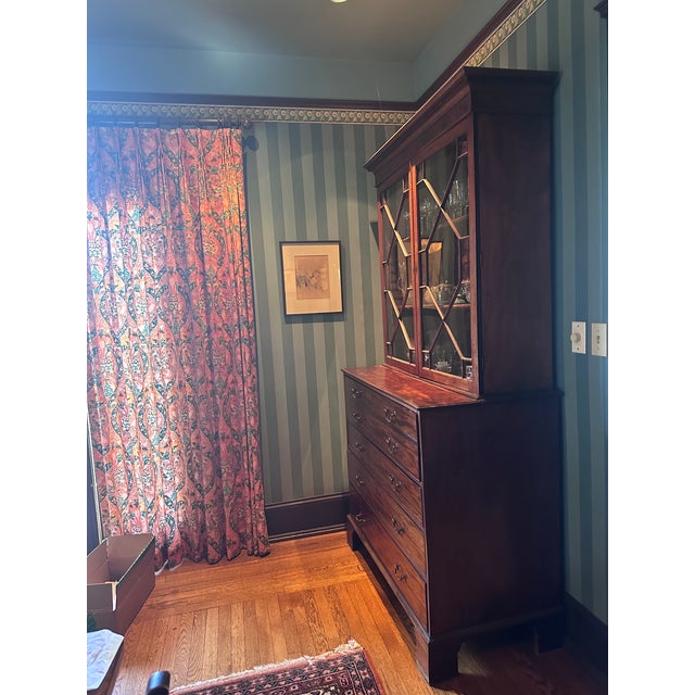 Antique English 19th Century Butler's. Desk With Breakfront on Top For Sale - Image 4 of 12