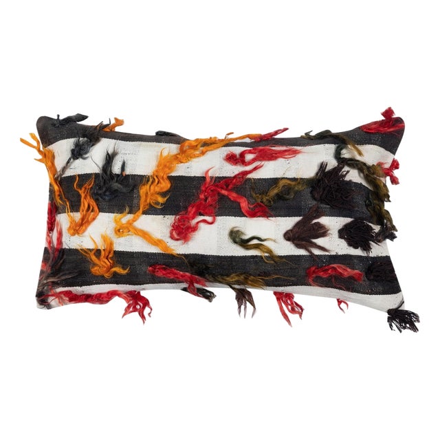 16"x28" Vintage Kilim Cushion Cover. Turkish Accent Pillow. Lumbar Pillow Cover For Sale