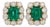 1ct Colombian Emerald Stud Earrings With Natural Diamond Accents: Solid 14k Gold, A Pair For Sale