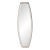 Revelation Contemporary White and Gold Elongated Wall Mirror For Sale