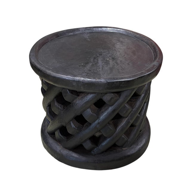 Tribal Vintage Lg Tribal Nobility Bamileke Spider Stool/Table Cameroon 16.5" H For Sale - Image 3 of 8