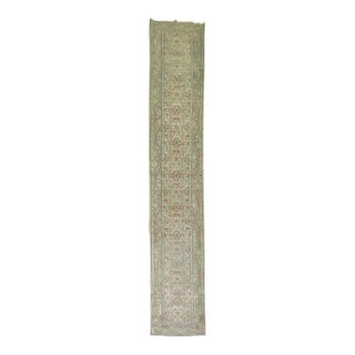 20th Century Zabihi Collection Long Gray Turkish Runner - 2'6" x 15'4" For Sale