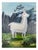 Sofía Cristina Jiménez, Silver Inflatable Llama in an Andean Mountain Landscape, Acrylic Painting, 2025 For Sale
