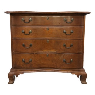 20th Century Vintage Eldred Wheeler Cherry Wood Serpentine Chest For Sale