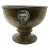Brass Garden Planter With Lions Heads For Sale