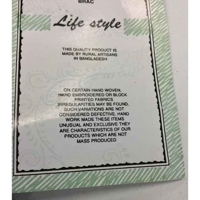 Textile Vintage Hand Embroidered Accent Pillow Cover For Sale - Image 7 of 9