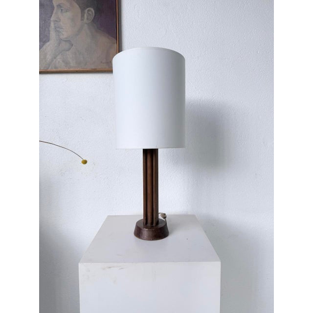 1940s Vintage Art Deco Oak Desk Lamp, 1940s For Sale - Image 5 of 18