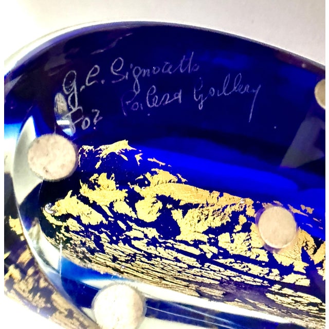 Giancarlo Signoretto, Large Rare Signoretto Murano Glass Aventurine Menorah Italian Sculpture Judaica For Sale - Image 10 of 15