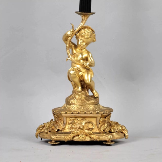 19th Century Bronze Floor Lamp, France For Sale - Image 6 of 7