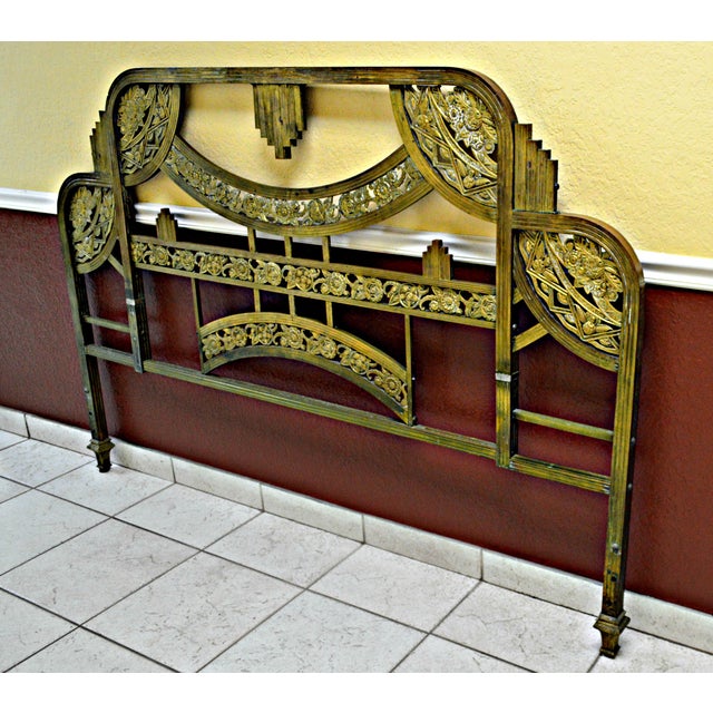 Art Deco Brass Bed Headboard Chairish