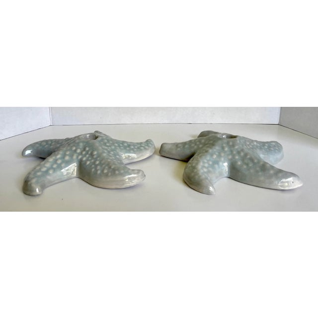 Mid-Century Modern Pair of Mid 20th Century Gonder Pottery Starfish Candle Holders For Sale - Image 3 of 9