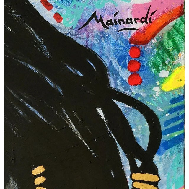 Thomas Mainardi, Le Saphir d'Abou Simbel, Mixed Media on Canvas For Sale - Image 4 of 5