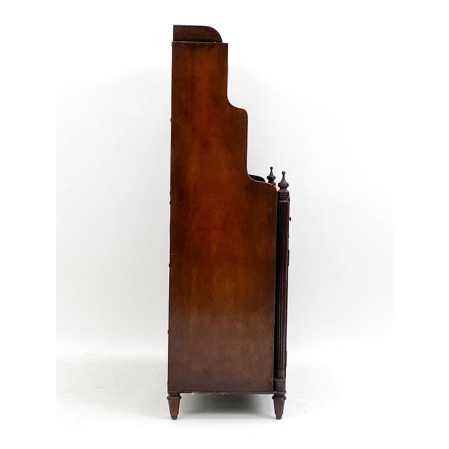 Antique English Mahogany Server Chiffonier Display Cabinet For Sale - Image 11 of 13