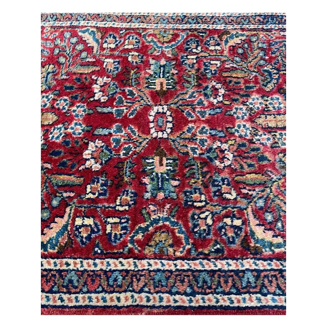 Textile 1970s Old Persian Hamadan Area Rug 2x3 For Sale - Image 7 of 8