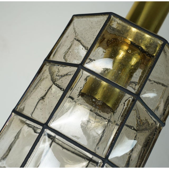 Vintage Hanging Lamp in Glass from Glashütte Limburg For Sale - Image 13 of 16