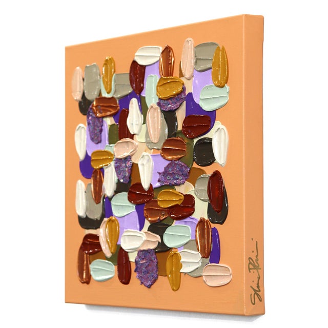 Contemporary Dreamy Dollop of Color - Original Glitter Abstract Acrylic Painting on Canvas by Shiri Phillips For Sale - Image 3 of 9