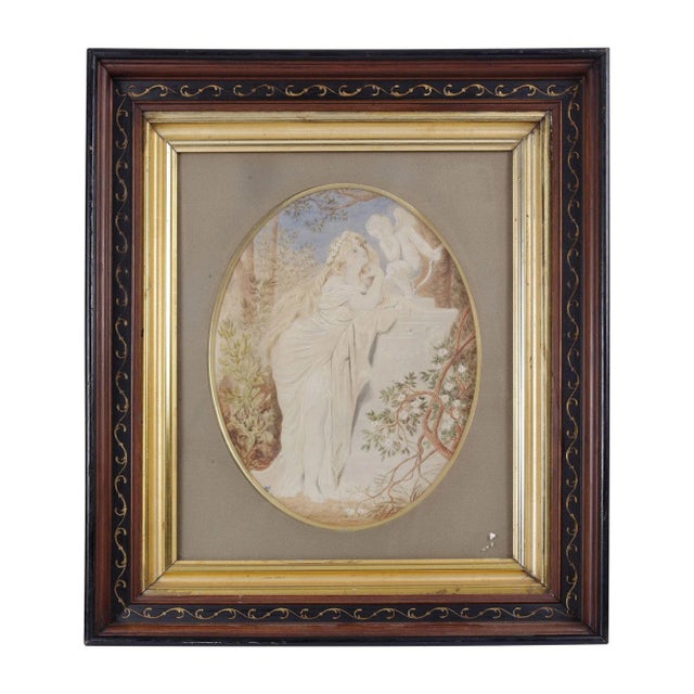 Antique H Campion pair of watercolor paintings, dated 1868. These antique watercolors are signed on back by H Campion and...