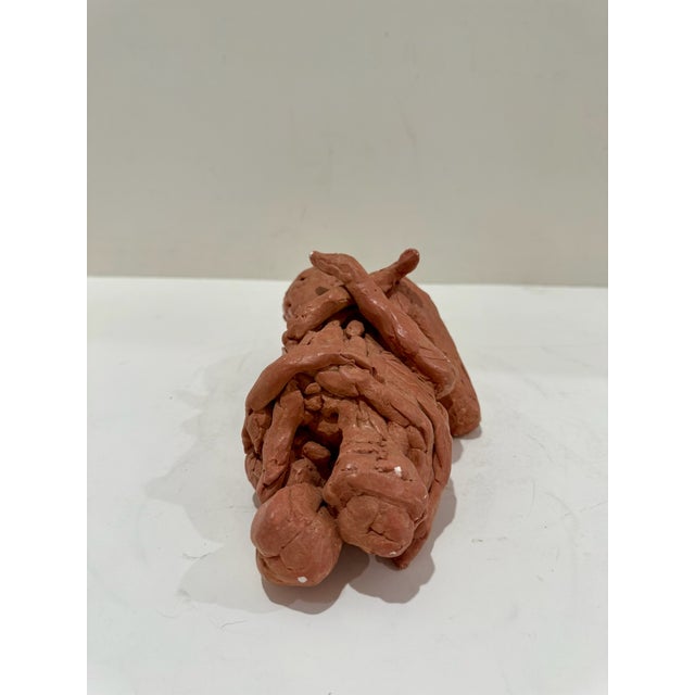 Figurative 1960s Larry Mohr Terracotta Lovers Sculpture Signed From Artist Estate For Sale - Image 3 of 7