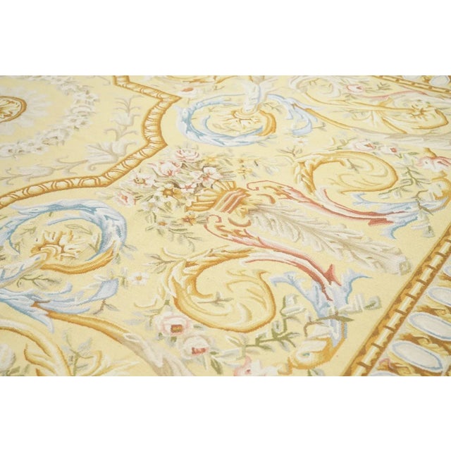Early 21st Century Aubusson Rug 6' X 9' For Sale - Image 5 of 10