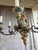 Turquoise Italian Rococo Painted Wood & Iron 6-Light Chandelier With Fruit Garland For Sale - Image 8 of 10