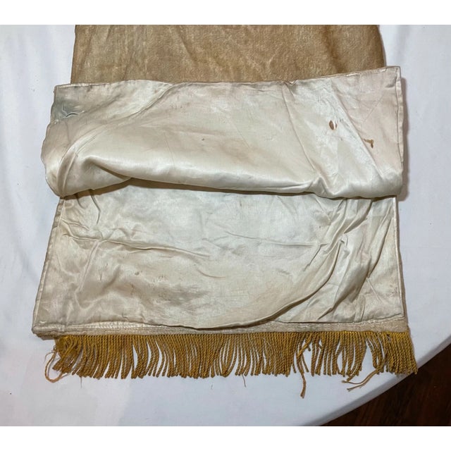 Share Rare Antique Hand Embroidered Judaica Jewish Memorial Torah Mantel Scroll Cover For Sale - Image 11 of 12