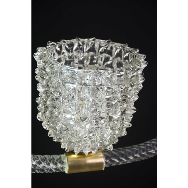 1940s Extraordinary Clear Rostrato Murano Glass Chandelier by Barovier & Toso For Sale - Image 12 of 12