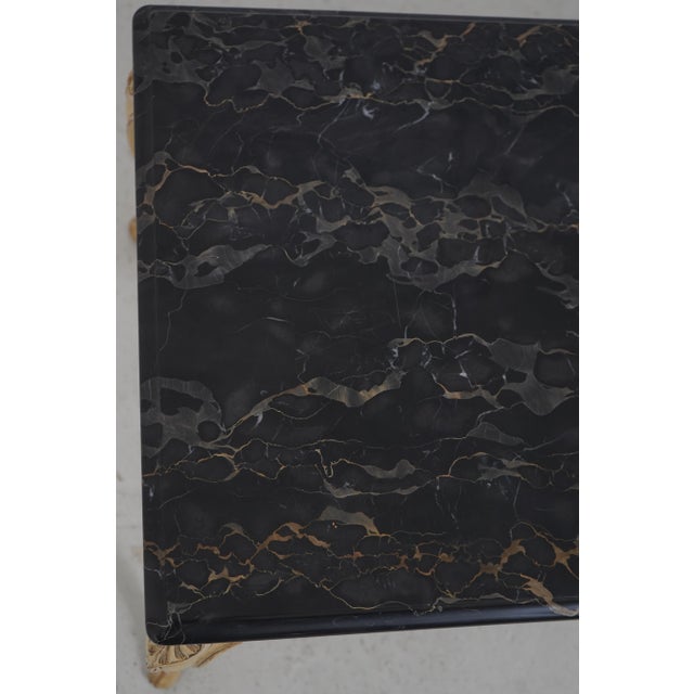 Marble Top Georgian Style Painted Coffee Table For Sale - Image 10 of 13