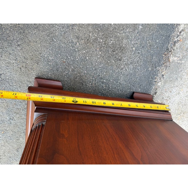 Late 20th Century Henkel Harris Chippendale Style Wild Black Cherry 4 Drawer Nightstand For Sale - Image 11 of 17