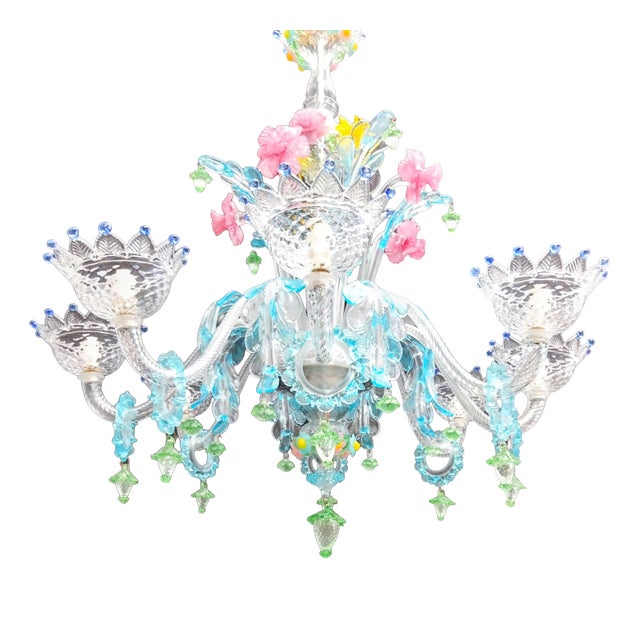 Vintage Chandelier in Murano Glass, 1980s For Sale