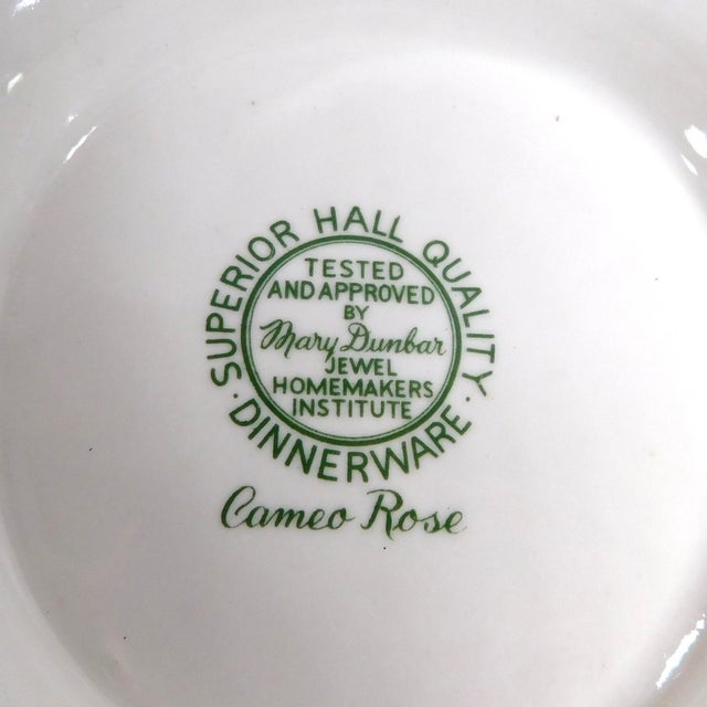 Halls Round Footed Covered Vegetable Dish in Cameo Rose For Sale In San Francisco - Image 6 of 6