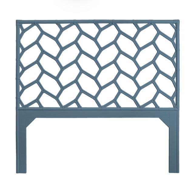 Not Yet Made - Made To Order Silas Platform Bed Queen - Regatta Blue For Sale - Image 5 of 12