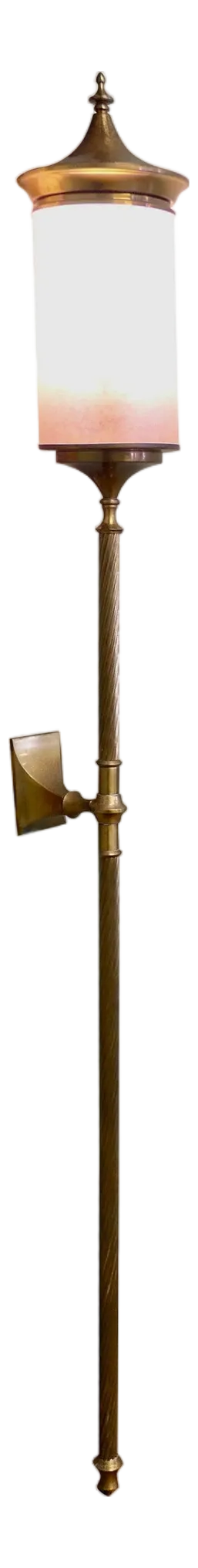 Tall Arts and Crafts Carriage Style Wall Light, 1930s