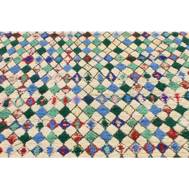 Berber Tribes of Morocco Vintage Moroccan Azilal Rug - 03'09 x 06'06 For Sale - Image 4 of 5