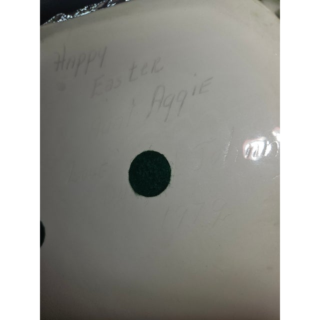 1970s Centerpiece, Vintage Handcrafted Ceramic Basket For Sale - Image 5 of 5