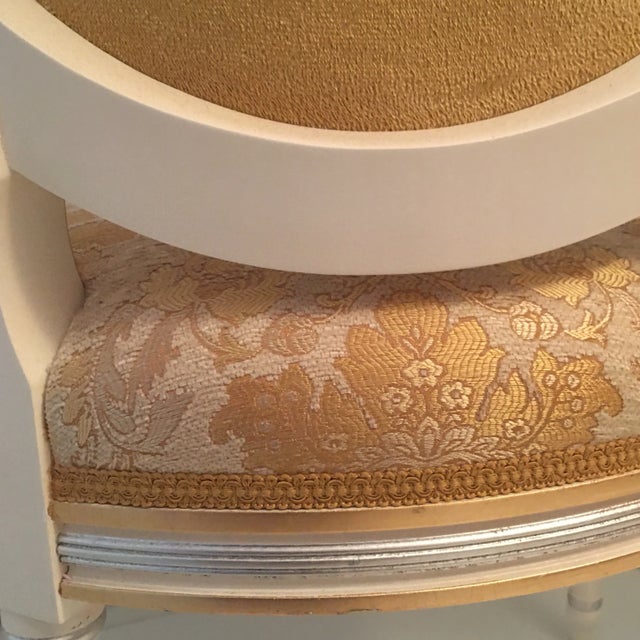 19th Century Reproduction 24 Karat Gold Leaf Italian Dining Chairs by Caspani Tino - Set of 4 For Sale - Image 4 of 11