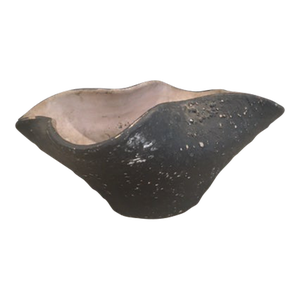 Vintage Black Italian Handkerchief Pottery Bowl