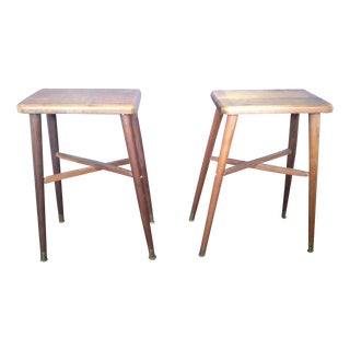 Danish Mid-Century Modern Stools - A Pair For Sale