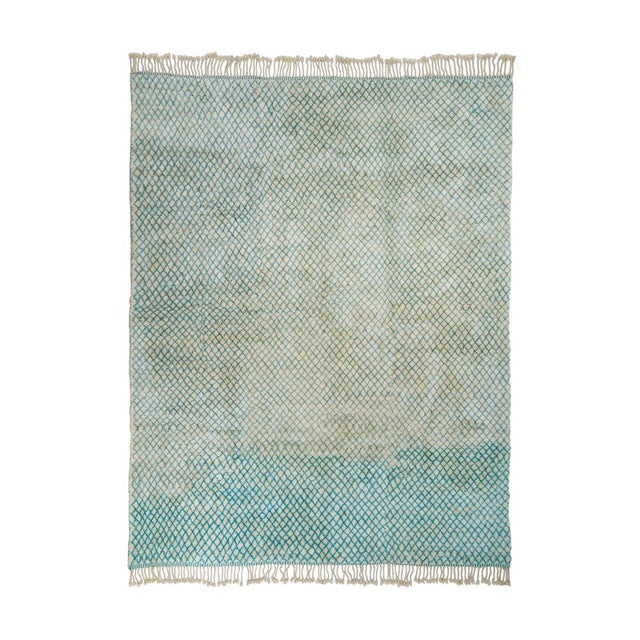 Textured Hand-Knotted Wool Rug by Azele Studio For Sale - Image 10 of 10