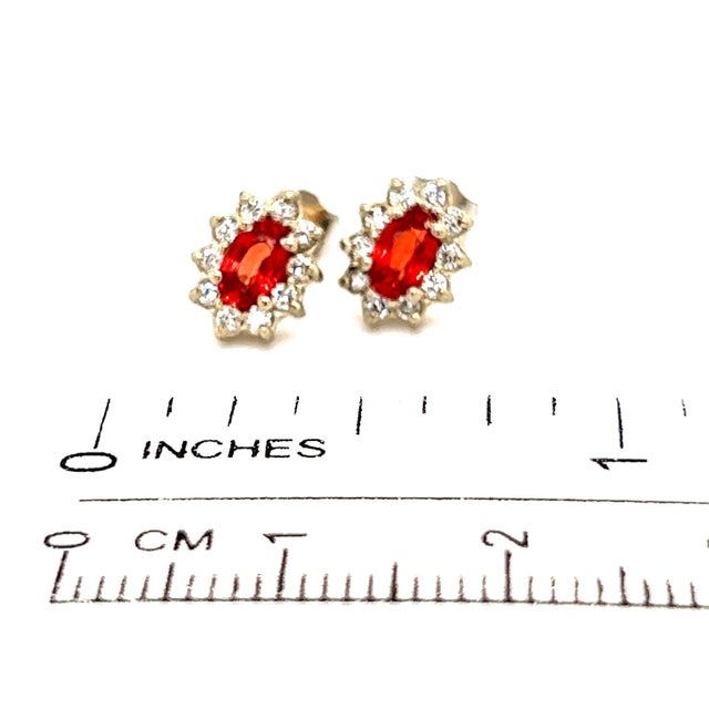 Natural Sapphire Diamond Stud Earrings 14k Gold 0.90 TCW Certified For Sale - Image 9 of 10