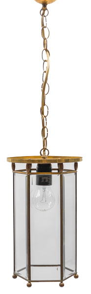 Light Cut Glass and Brass Ceiling Lamp in the style of Adolf Loos Lobmeyr, Austria, 1930s
