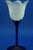 Tulip-Shaped Blue and White Murano Opaline Glass Vase by Alfedo Barbini, Italy, 1950s For Sale - Image 13 of 18