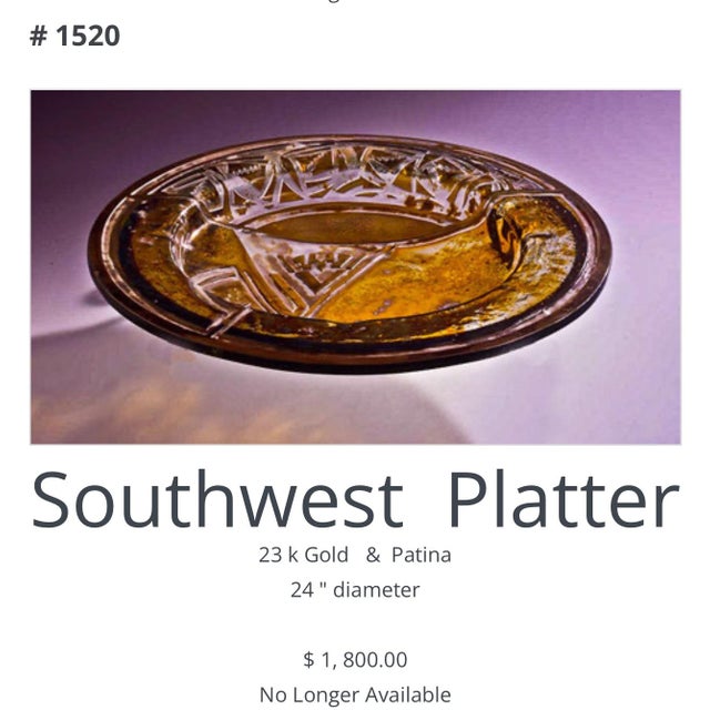 Monumental Salvatore Polizzi Art Glass Centerpiece ‘Southwest Platter’, Circa 1980s For Sale - Image 11 of 11