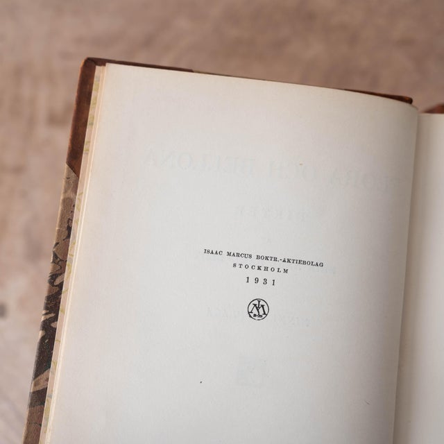 Antique Swedish Leather Bound Books, Set of 4 - Locke, Karlfeldt & Engström For Sale - Image 10 of 10