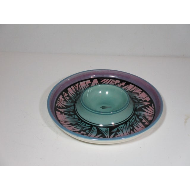 1980s Hand Crafted Navajo Ceramic Serving Dish For Sale - Image 9 of 9