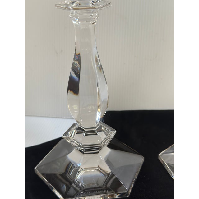 Set of Two(2) Vintage 1950s Tiffany & Co. 10"h Chunky Candlesticks For Sale - Image 15 of 16