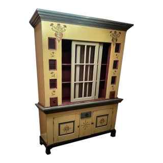 Painted Hutch by Woodland Furniture For Sale
