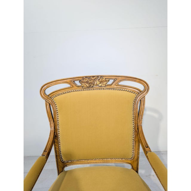 Art Nouveau Armchair Throne on Springs, 1890s For Sale - Image 10 of 18